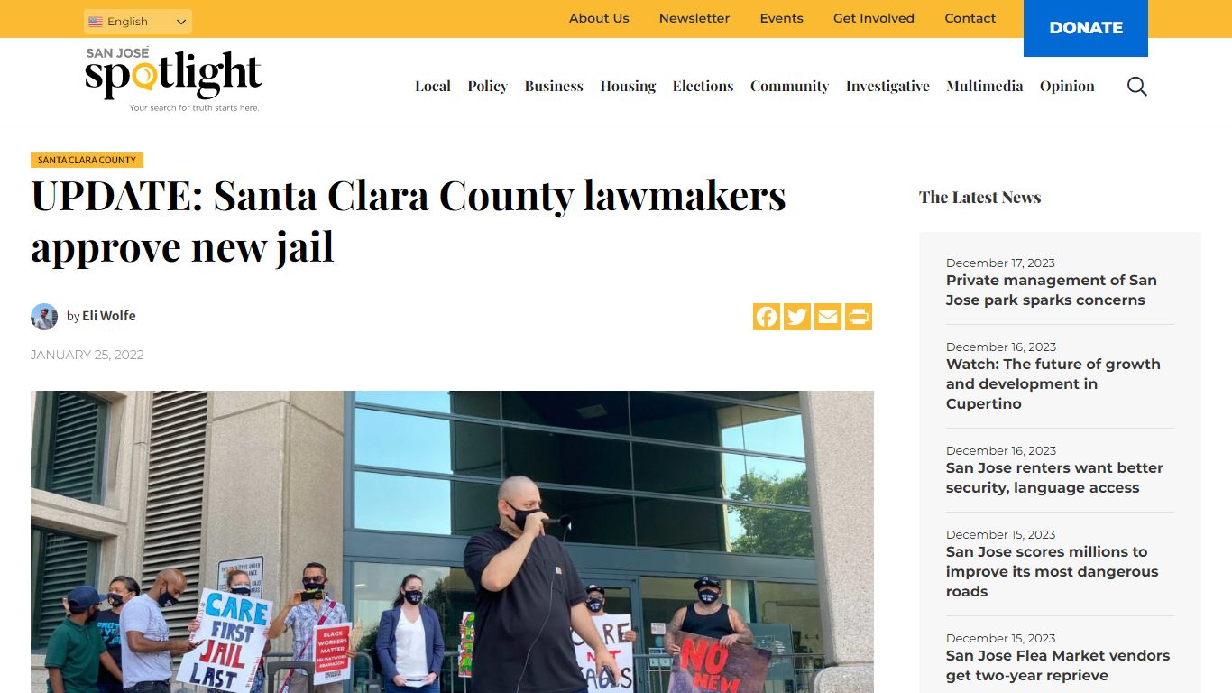 UPDATE: Santa Clara County lawmakers approve new jail - San José Spotlight